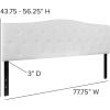 Flash Furniture Cambridge Tufted Upholstered Full Size Headboard in Dark Gray Fabric(White)