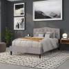 Flash Furniture Cambridge Tufted Upholstered Full Size Headboard in Light Gray Fabric(Light Gray)