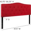 Flash Furniture Cambridge Tufted Upholstered Full Size Headboard in Light Gray Fabric(Red)