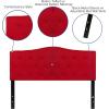 Flash Furniture Cambridge Tufted Upholstered Full Size Headboard in Light Gray Fabric(Red)