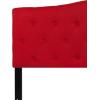 Flash Furniture Cambridge Tufted Upholstered Full Size Headboard in Light Gray Fabric(Red)