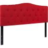 Flash Furniture Cambridge Tufted Upholstered Full Size Headboard in Light Gray Fabric(Red)