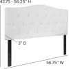 Flash Furniture Cambridge Tufted Upholstered Headboard for Full Size Bed, Contemporary Fabric Tufted Headboard with Adjustable Height, White