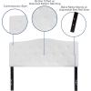 Flash Furniture Cambridge Tufted Upholstered Headboard for Full Size Bed, Contemporary Fabric Tufted Headboard with Adjustable Height, White
