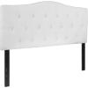 Flash Furniture Cambridge Tufted Upholstered Headboard for Full Size Bed, Contemporary Fabric Tufted Headboard with Adjustable Height, White