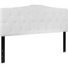 Flash Furniture Cambridge Tufted Upholstered Headboard for Queen Size Bed, Contemporary Fabric Tufted Headboard with Adjustable Height, White