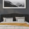 Flash Furniture Cambridge Tufted Upholstered King Size Headboard in Black Fabric