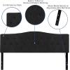 Flash Furniture Cambridge Tufted Upholstered King Size Headboard in Black Fabric