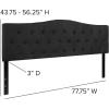 Flash Furniture Cambridge Tufted Upholstered King Size Headboard in Black Fabric