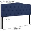 Flash Furniture Cambridge Tufted Upholstered Queen Size Headboard in Navy Fabric