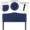 Flash Furniture Cambridge Tufted Upholstered Queen Size Headboard in Navy Fabric