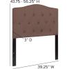 Flash Furniture Cambridge Tufted Upholstered Twin Size Headboard in White Fabric(Camel)