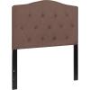 Flash Furniture Cambridge Tufted Upholstered Twin Size Headboard in White Fabric(Camel)