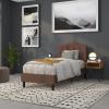 Flash Furniture Cambridge Tufted Upholstered Twin Size Headboard in White Fabric(Camel)