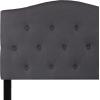 Flash Furniture Cambridge Tufted Upholstered Twin Size Headboard in White Fabric(Dark Gray)