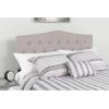 Flash Furniture Cambridge Tufted Upholstered Twin Size Headboard in White Fabric(Light Gray)