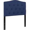 Flash Furniture Cambridge Tufted Upholstered Twin Size Headboard in White Fabric(Navy)