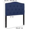 Flash Furniture Cambridge Tufted Upholstered Twin Size Headboard in White Fabric(Navy)
