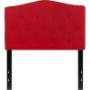 Flash Furniture Cambridge Tufted Upholstered Twin Size Headboard in White Fabric(Red)