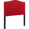 Flash Furniture Cambridge Tufted Upholstered Twin Size Headboard in White Fabric(Red)