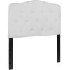 Flash Furniture Cambridge Tufted Upholstered Twin Size Headboard in White Fabric(White)