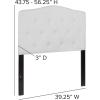 Flash Furniture Cambridge Tufted Upholstered Twin Size Headboard in White Fabric(White)