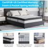 Flash Furniture Capri Comfortable Sleep 12 Inch CertiPUR-US Certified Memory Foam & Pocket Spring Mattress, Full Mattress in a Box White(Full)