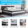 Flash Furniture Capri Comfortable Sleep 12 Inch CertiPUR-US Certified Memory Foam & Pocket Spring Mattress, Full Mattress in a Box White(King)
