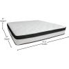 Flash Furniture Capri Comfortable Sleep 12 Inch CertiPUR-US Certified Memory Foam & Pocket Spring Mattress, Full Mattress in a Box White(King)