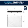 Flash Furniture Capri Comfortable Sleep 12 Inch CertiPUR-US Certified Memory Foam & Pocket Spring Mattress, Full Mattress in a Box White(Queen)