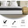 Flash Furniture Capri Comfortable Sleep 12 Inch CertiPUR-US Certified Memory Foam & Pocket Spring Mattress, Full Mattress in a Box White(Queen)