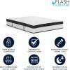 Flash Furniture Capri Comfortable Sleep 12 Inch CertiPUR-US Certified Memory Foam & Pocket Spring Mattress, Full Mattress in a Box White(Queen)