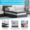 Flash Furniture Capri Comfortable Sleep 12 Inch CertiPUR-US Certified Memory Foam & Pocket Spring Mattress, Full Mattress in a Box White(Twin)