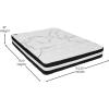 Flash Furniture Capri Comfortable Sleep 12″ Hybrid Pocket Spring and Foam Mattress, Foam Pocket Spring Hybrid Mattress for Pressure Relief, Queen(Full)