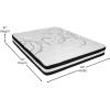 Flash Furniture Capri Comfortable Sleep 12″ Hybrid Pocket Spring and Foam Mattress, Foam Pocket Spring Hybrid Mattress for Pressure Relief, Queen(Queen)