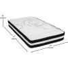 Flash Furniture Capri Comfortable Sleep 12″ Hybrid Pocket Spring and Foam Mattress, Foam Pocket Spring Hybrid Mattress for Pressure Relief, Queen(Twin)