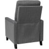 Flash Furniture Carson Transitional Style Push Back Recliner Chair – Gray Fabric Upholstery – Accent Nail Trim – Pillow Back Recliner(Grey)