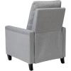 Flash Furniture Carson Transitional Style Push Back Recliner Chair – Gray Fabric Upholstery – Accent Nail Trim – Pillow Back Recliner(Light Gray)