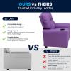 Flash Furniture Chandler LeatherSoft Kids Recliner with Cup Holder and Safety Recline, Contemporary Reclining Chair for Kids, Supports up to 90 lbs., Black(Lavender Vinyl)