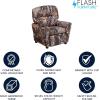 Flash Furniture Chandler LeatherSoft Kids Recliner with Cup Holder and Safety Recline, Contemporary Reclining Chair for Kids, Supports up to 90 lbs., Black(Camouflage Fabric)
