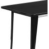 Flash Furniture Charis Commercial Grade 31.5″ x 63″ Rectangular Silver Metal Indoor-Outdoor Table(Black)