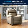 Flash Furniture Charlie Microfiber Kids Recliner with Flip-Up Storage Arms and Safety Recline, Contemporary Reclining Chair for Kids, Supports up to 90 lbs., Purple(Beige Vinyl)