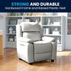 Flash Furniture Charlie Microfiber Kids Recliner with Flip-Up Storage Arms and Safety Recline, Contemporary Reclining Chair for Kids, Supports up to 90 lbs., Purple(White Vinyl)