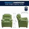 Flash Furniture Charlie Microfiber Kids Recliner with Flip-Up Storage Arms and Safety Recline, Contemporary Reclining Chair for Kids, Supports up to 90 lbs., Purple(Avocado Microfiber)