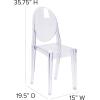 Flash Furniture Cheryl Indoor/Outdoor Ghost Accent and Dining Chair with Contoured Seat, Stackable Transparent Restaurant Chair, Transparent Crystal(1)