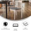 Flash Furniture Chester Solid Wood Dining Chair, Commercial Grade Restaurant Chair with Curved Spindle Backrest and Vinyl Padded Seat, Antique White/Beige(Brown Vinyl Seat/Antique White Wood Frame)
