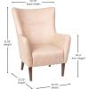 Flash Furniture Connor Traditional Wingback Accent Chair, Commercial Grade Faux Leather Upholstery and Wooden Frame and Legs, Dark Brown(Light Brown)