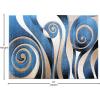 Flash Furniture Coterie Collection Modern Circular Patterned Indoor Area Rug – Blue and Beige Olefin Fibers with Jute Backing – 5′ x 7′(5’2″ x 7’1″ (Rectangular))