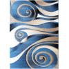 Flash Furniture Coterie Collection Modern Circular Patterned Indoor Area Rug – Blue and Beige Olefin Fibers with Jute Backing – 5′ x 7′(5’2″ x 7’1″ (Rectangular))