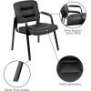 Flash Furniture Darwin Flash Fundamentals LeatherSoft Executive Reception Chair, Modern Tufted Lounge Chair for Living Room or Office, Black